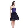 Buy cheap Breathable Purple Black 2XL Bodycon Corset Mini Dress With Zipper from wholesalers