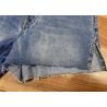 Buy cheap Summer Ladies Denim Shorts Women Light Wash Raw Hem Finishing Stretch from wholesalers