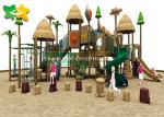 Kindergarten Plastic Playground Slide Safety Ensured Attractive Large Size