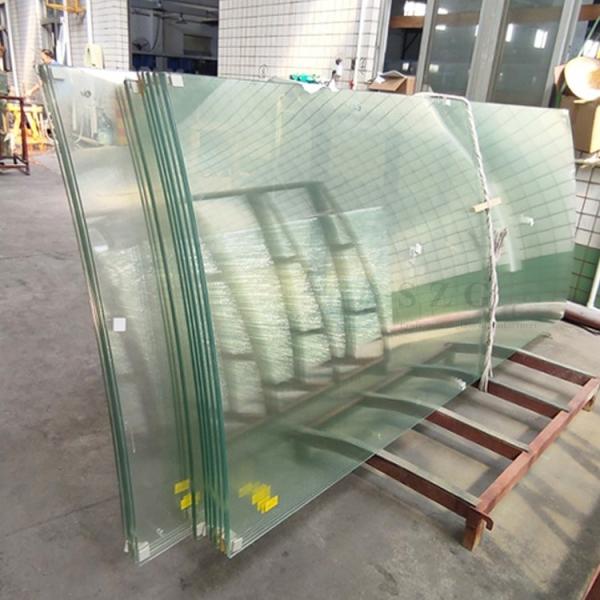 Buy cheap Custom Sized Large Bent Curved Glass Plate 3mm-19mm Bent Toughened Glass 36͡00mm×18000mm For Window / Door / Curtain Wall from wholesalers