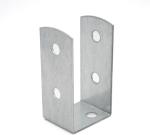 Wooden U Post Brackets 4Pcs Thickness 2Mm Galvanised Zinc For Wall Anchorings