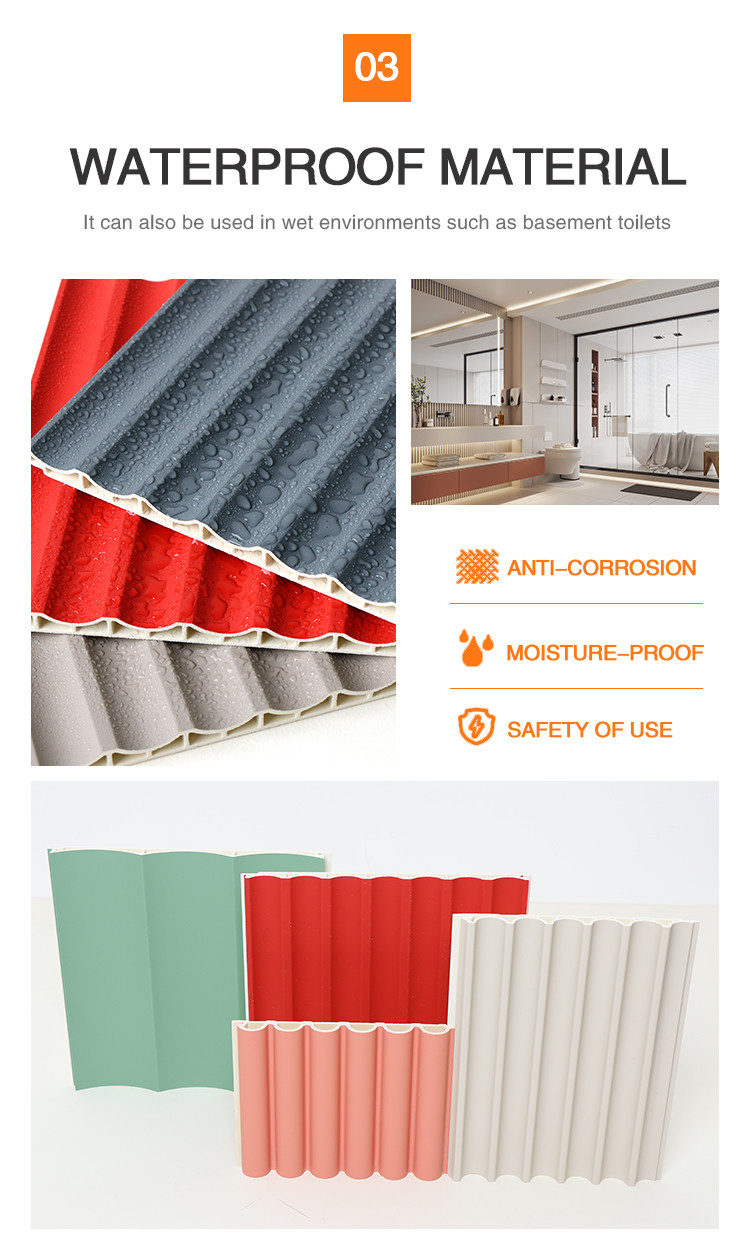 Aging Resistance WPC Fluted Wall Panel Installation Antibacterial