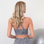 Body Fit Smoky Gray Double Layer Sports Bra / Full Figure Sports Bra 210g