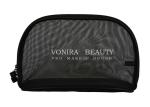 3Pcs Travel Cosmetic Case Women Fashion Black Mesh Zipper Makeup Bag Toiletry