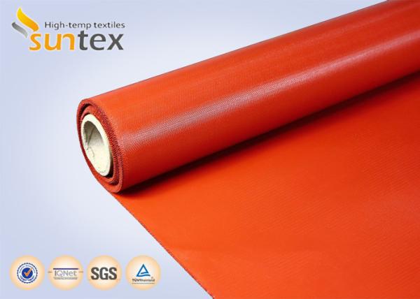 Buy cheap Red Medium Duty Industrial Fire Blanket Roll Material Silicone Coated Fiberglass Fabric from wholesalers