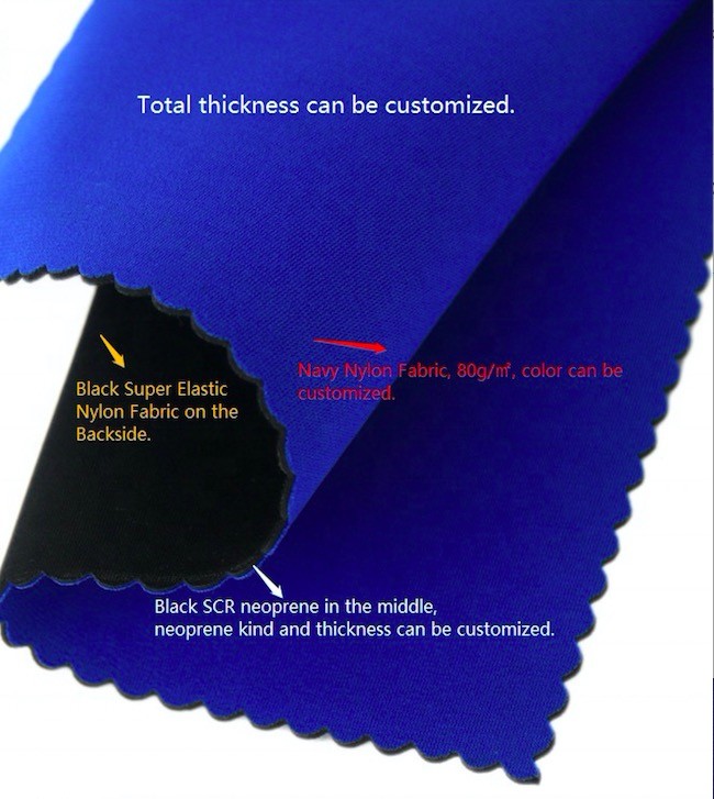 2mm SBR Custom Printed Neoprene Fabric Polychloroprene Rubber