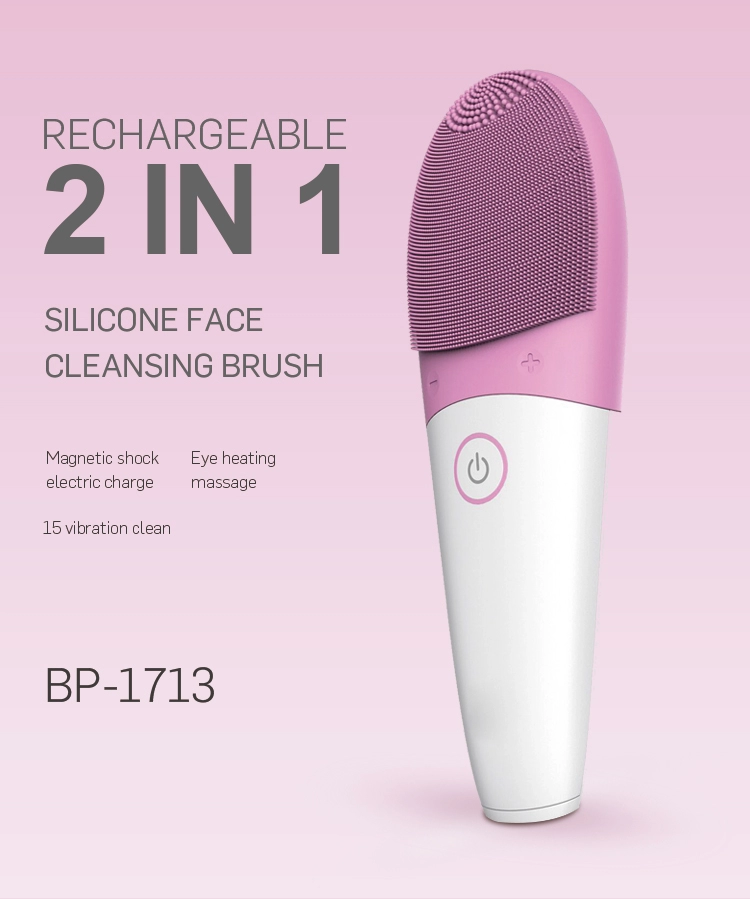 450mAh 50HZ Sonic Silicone Cleansing Brush Silicone Facial Cleansing Device