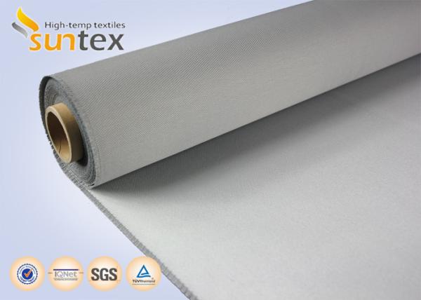 550C High Temperature Resistant PU Coated Fiberglass Cloth Roll 0.7mm Fire