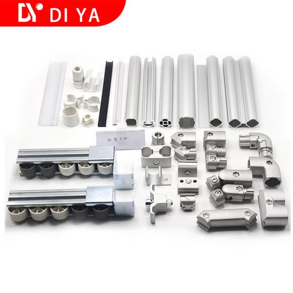 Buy cheap Silver Color Extruded Aluminum Track DY10 Industrial Lean Tube Connector from wholesalers