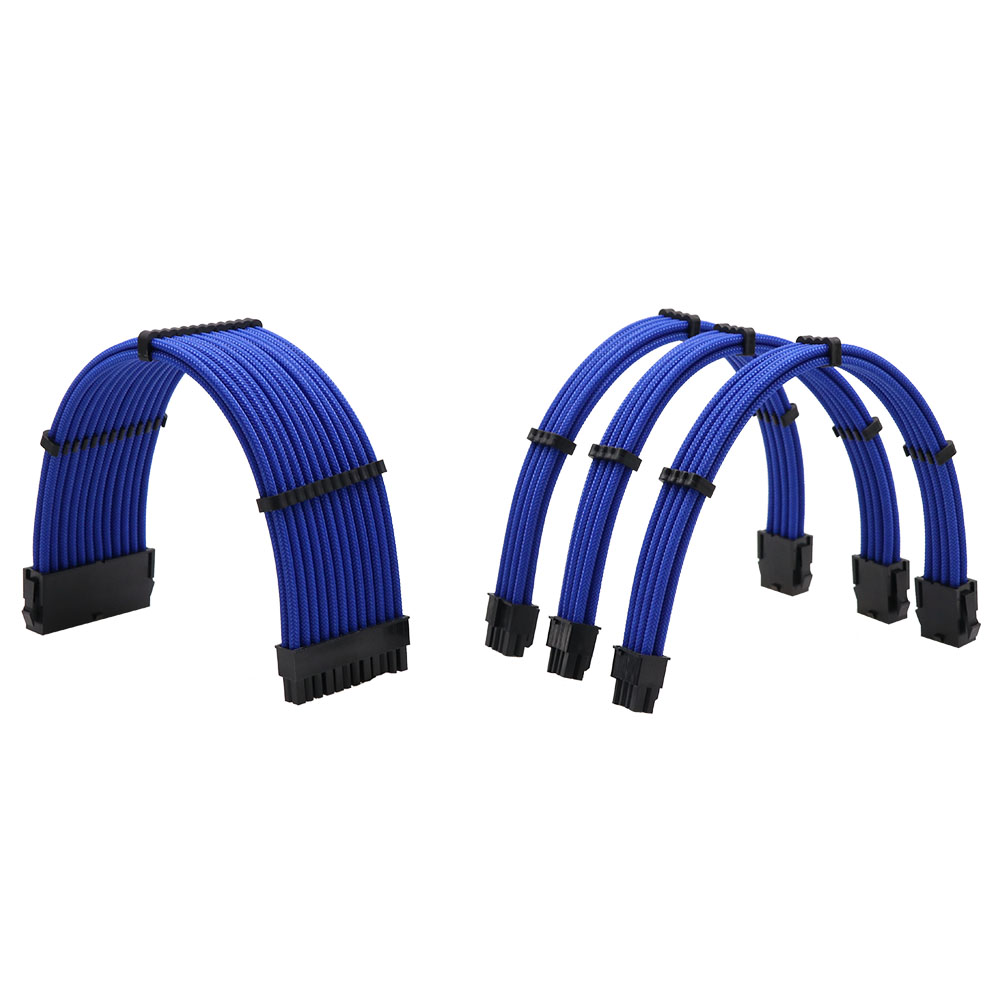 Sleeved Cable Extension Kit 24Pin 8Pin 6Pin ATX Computer Cable Extension