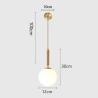 Buy cheap Modern Pendant light Simple Acrylic Ball Bedside Hanging light Round Ball Global Pendant Lamp(WH-GP-38) from wholesalers