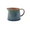 Buy cheap Lovely Little Ceramic Milk Pot Organic Shaped With Blue Reactive Color from wholesalers