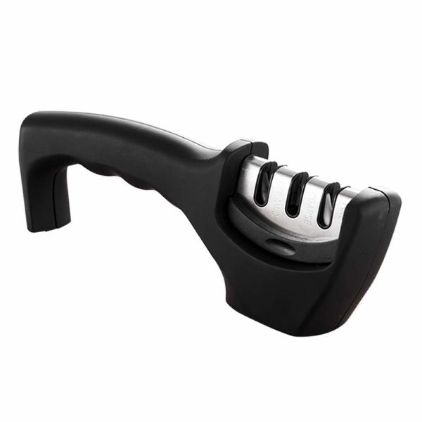 Quality 3 Stage Portable Kitchen Knife Sharpener / Ceramic Knife Sharpener 205*50*70mm for sale