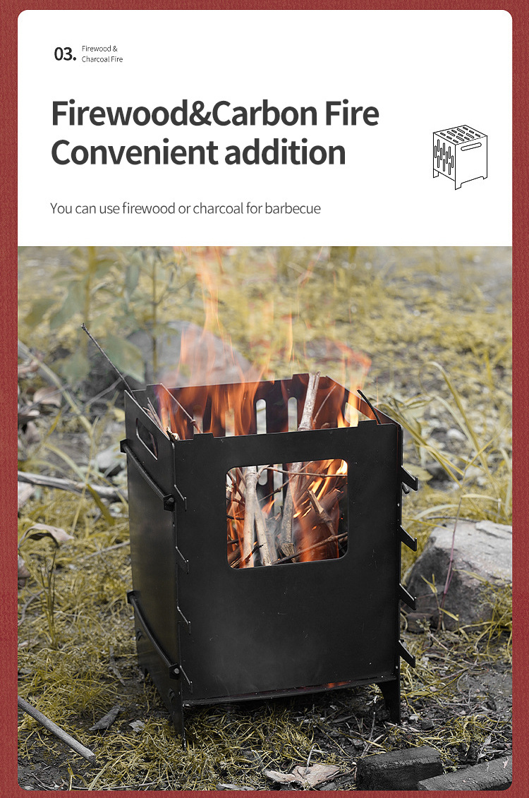 Multifunction Portable Charcoal BBQ Grill Stove for Grilling, Skewering and Cooking