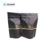 Matte Black Metallic Coffee Tea Bag Food Packaging Biodegradable Stand Up Pouch