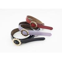 Buy cheap Genuine Childrens Leather Belts 1.4cm Width With Flower Shape Metal Buckle product