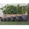 Buy cheap Black Marble Diamond Design Flower Pot for Outdoor Garden Size 2 D18.5*H16.5cm from wholesalers