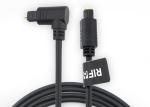 Gold Plated 4.0mm 90 Degree Optical Cable , Toslink Audio Optical Fibre Cable