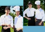 Long Sleeve Custom Work Shirts , Double Breasted Side Open Chief Cook Uniform