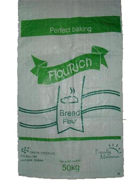 Buy cheap Anti Slip White Polypropylene Flour Packaging Bags , Printed Flour Sacks 50kg from wholesalers