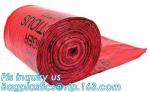 Large Capacity Red Biohazardous Disposal Medical Waste Plastic Trash Bags on