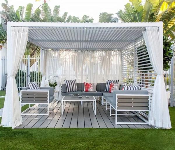 Buy cheap Outdoor Sun Shade And Rainproof Imitation Wood Grain Forest Garden Landscape from wholesalers