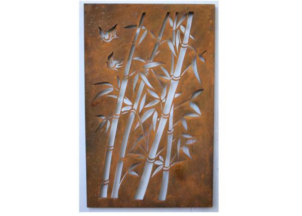 Buy cheap Corten Steel Metal Wall Sculpture Bamboo Pattern For Commercial Receptions from wholesalers