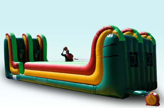 Buy cheap Exciting 2 In 1 3 Lane Bungee Run Race Inflatable With Basketball Shooting from wholesalers