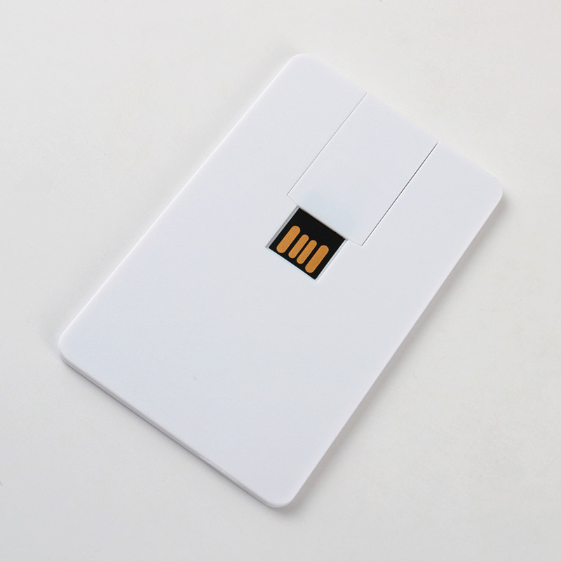 Credit Card Usb Flash Drive Can 360 Degree Rotation CMYK Logo Both Side As Free