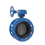 Ductile Iron Soft Sealing Double Flange Butterfly Valve