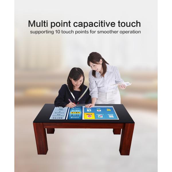 Waterproof Study Screen Coffee Table 43'' Interactive Kiosk Multi-Touch Screen Gaming Smart Coffee Table