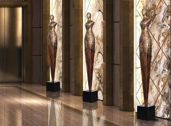 Buy cheap Floor Standing Shop Window Displays Accessories Copper Statue For Shop Window Decoration from wholesalers