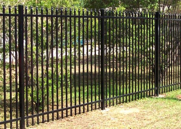 Buy cheap 2.1m By 2.4m Steel Tubular Fencing Black Color Security Tube Crimped Spear from wholesalers
