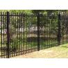 Buy cheap 2.1m By 2.4m Steel Tubular Fencing Black Color Security Tube Crimped Spear from wholesalers