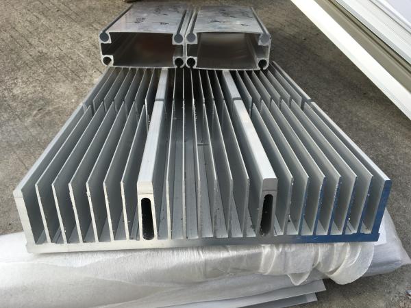 Buy cheap 300MM Width 6063T5 Aluminium Heat Sink Profiles / Aluminium Heatsink Extrusions from wholesalers