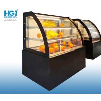 Buy cheap 47in Modern Glass Curved Glass Refrigerated Bakery Display Case Sliding Door CE product