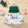 Buy cheap Green Stitching Patchwork Shirt Dress 43in Cotton Summer Dresses Sleeveless from wholesalers