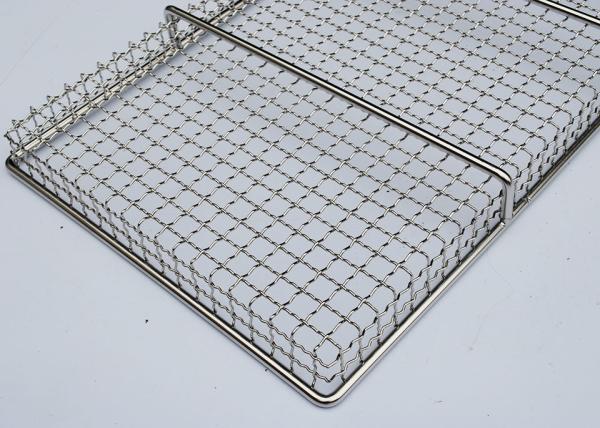 Strong Load bearing Stainless Steel Mesh Tray For Oven 3-15mm Hole Size