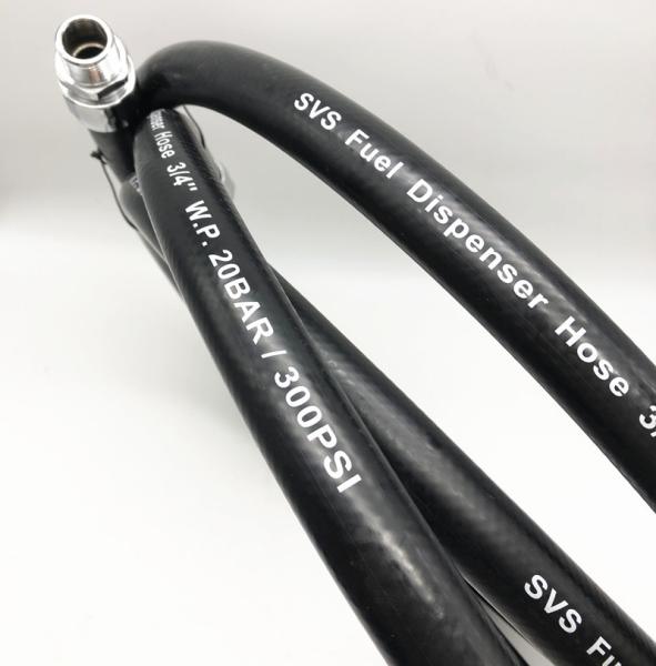 Buy cheap Black Smooth Finish Fuel Dispensing Hose 4 Meters Long BSP NPT Head from wholesalers