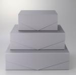 600g Foldable Jewellery Box Pink Black Red Cardboard Gift Box With Lid