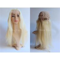 Buy cheap 7A Grade Platinum Blonde Lace Front Human Hair Wigs For White Women product
