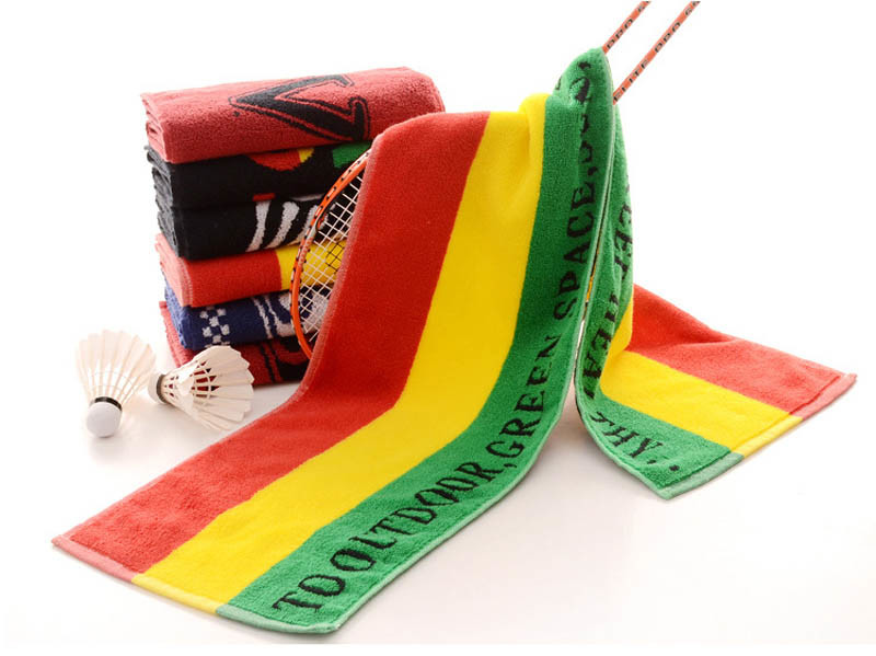 Embroidered Cotton Bath Towels , Thicken Custom Sports Towels Luxury Touch