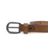 Buy cheap Adjustable Skinny Coffee / Brown Leather Dress Belt ,New Style Genuine Leather Women Belt from wholesalers