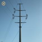 69kV Electric Utility Pole Suspension Post 60ft - 80ft For Philippines NGCP