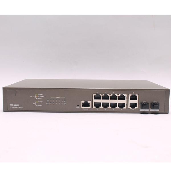 Stock Customized TEG5312F 10port L3 Managed Switch with 10*10/100/1000 Base-T Ethernet Ports and 2*1000 Base-X SFP Ports