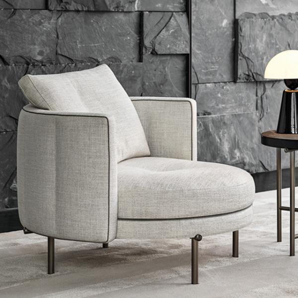 Buy cheap Ergonomic Fabric Leisure Chair For Living Room Modern Sponge Sofa Chair from wholesalers