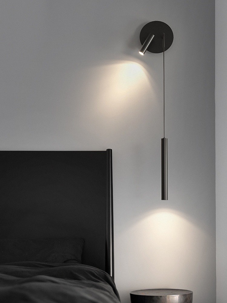 Bedside chandelier modern bedroom living room sofa background wall lamp pendant spotlight hotel villa Nordic atmosphere