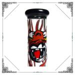 Beaker Tobacco Recycling Hookah Tube With Red Spray Dragon On Glass