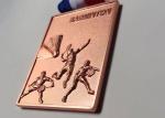 Square Shape Custom Metal Medal 70*50*4mm For Team Badminton Games