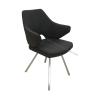 Buy cheap Fabric Upholstered Stainless Steel Dining Chairs Stylish Brushed Coned Legs from wholesalers